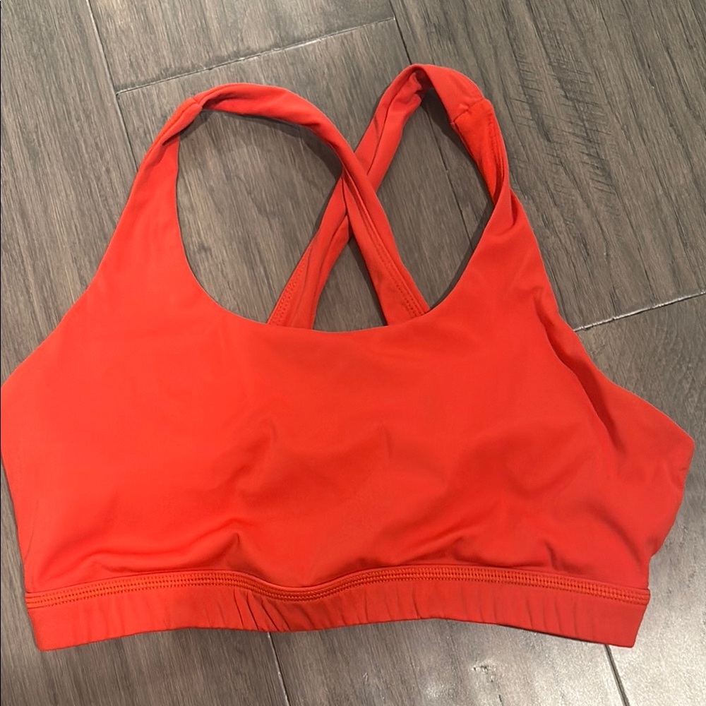 Born Primitive Red Athletic Sports Bra with Crisscross Back
